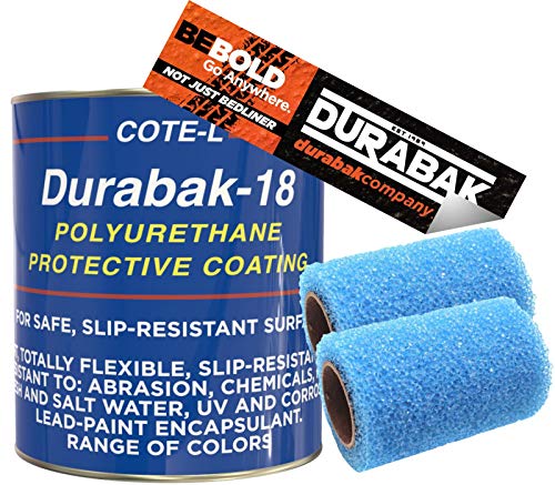 Durabak Light Gray Textured, Outdoor, UV Resistant, Truck Bed Liner Gallon KIT - Roll On Coating | DIY Custom Coat for Bedliner and Undercoating, Auto Body, Automotive Rust Proofing, Boat Repair