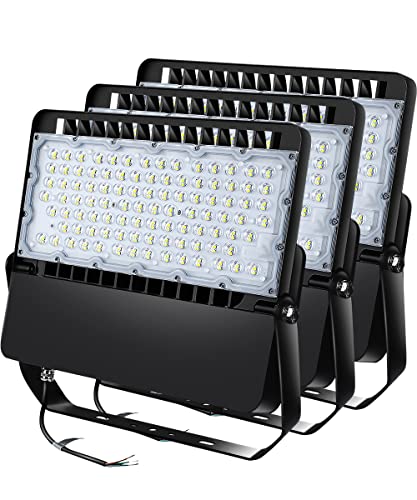 LEDMO LED Stadium Lights for Outdoor Sports - High-Intensity Floodlights for Energy-Efficient Illumination of Large Venues -1500W Eq 31200LM - Waterproof & Durable Commercial Lighting (3 Pack)