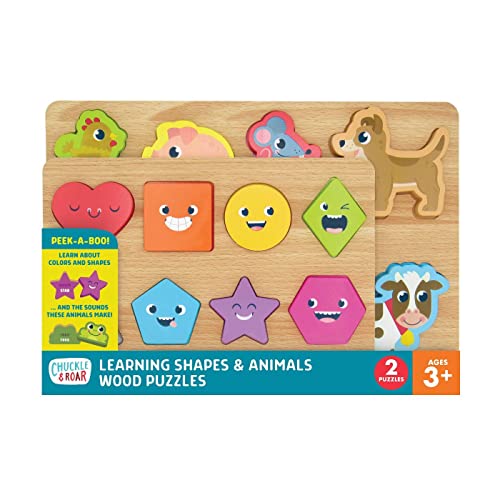 Chuckle & Roar Shapes & Animals Learning Puzzles - 2pkChuckle & Roar Shapes & Animals Learning Puzzles - 2pk