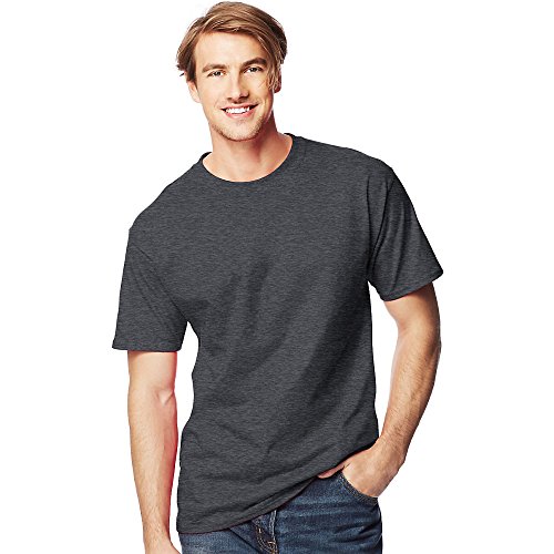 Hanes Beefy-T Men`s Tall T-Shirt -, 518T, 2XLT, Charcoal Heather