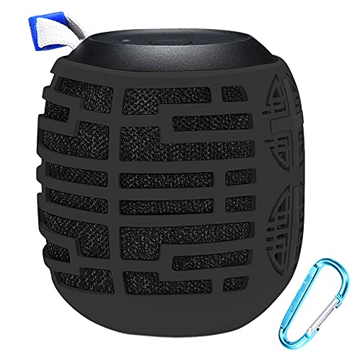 Zaracle Flexible Carrying Case Protect Pouch Sleeve Protector Cover Travelling Case for Ultimate Ears WONDERBOOM 3/2 Portable Bluetooth Speaker (Black)