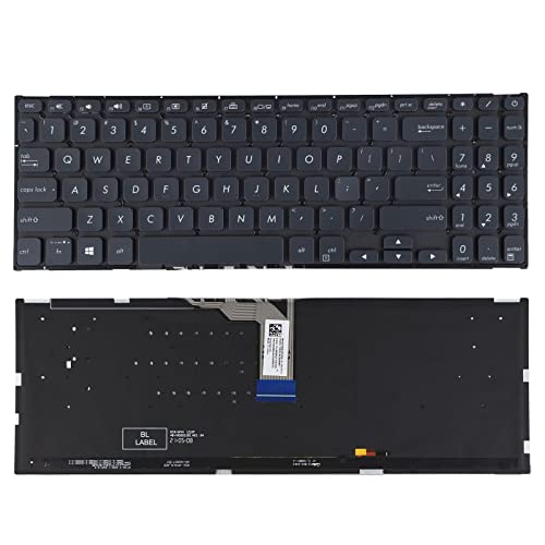 TLBTEK Backlight Laptop Keyboard Replacement Compatible with Asus Vivobook 15 F512 F512DA F512JA F512FA F512UA, Vivobook X512 X512FA X512DA X512JA X512UA Series Laptop