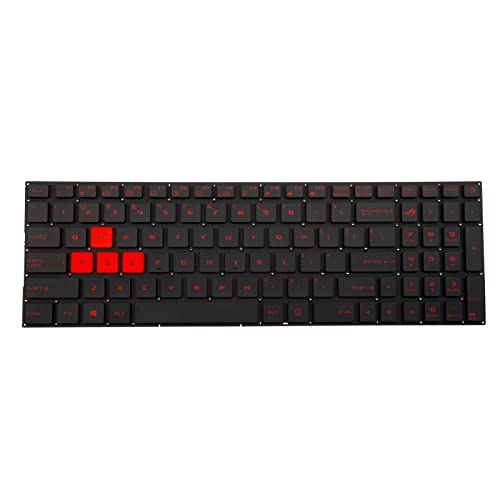 US Layout RED Backlit Laptop Keyboard Replacement for ASUS Rog Strix GL502 GL702VM GL702V GL702VY GL502VT GL502 GL702 0KNB0-6612US00 Black