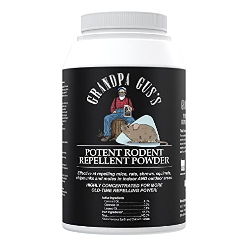 Grandpa Gus's Potent Rodent Repellent Powder Concentrate, Deters Rodents/Mice/Rats from Farm/Home/Garden/RV/Boat/Car/Garage & Chewing on Wires, 24 oz