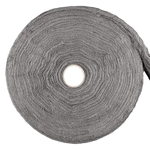 0000 Steel Wool Roll 5lb, 2.2Kg (77.6oz), Steel Wool Roll Fine Wool 0000 Hardware Cloth for Cleaning, Remove Rust, Buffing Wood and Metal Finishes