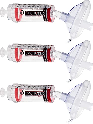 DeCHOKER Choking Rescue Anti-Choking Device for Qty 3 Adult (Ages 12+ Years), Pack of 3, First Aid Choking Rescue