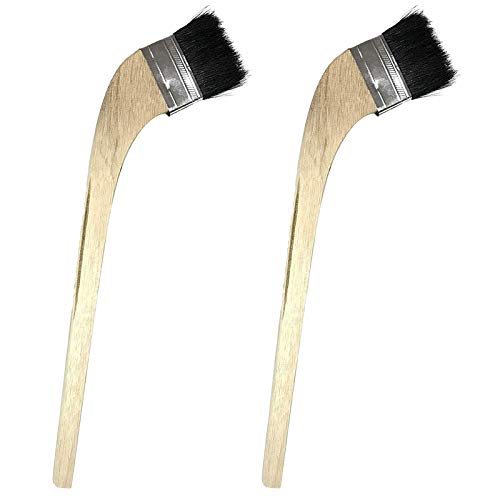 Wooden Handle Bristle Radiator Paint Brush 2Inch Brush Width 410mm Total Length 45mm Trim Length (2"(2 Pcs))