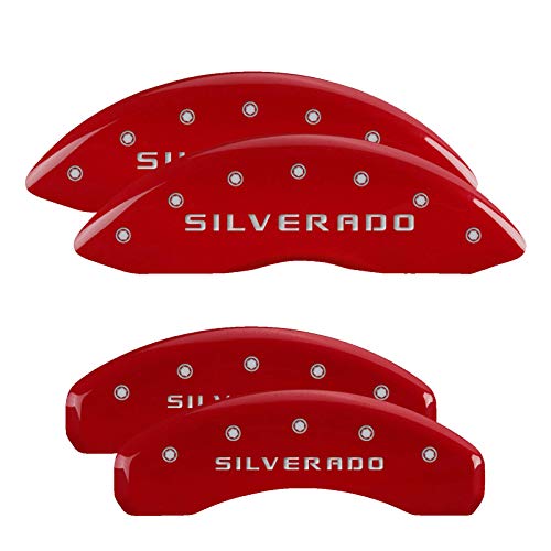 Chevrolet Caliper Covers 14252Ssilrd: Red, Silverado/Silverado