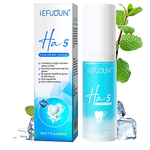 Teeth Whitening Toothpaste - HA5 Hyaluronic Acid Gums Foam Restorative Toothpaste, Intensive Stain Removal Toothpaste,Toothpaste Sensitive Teeth, Repair Teeth and Improve Oral Hygiene (Blue-Repair)