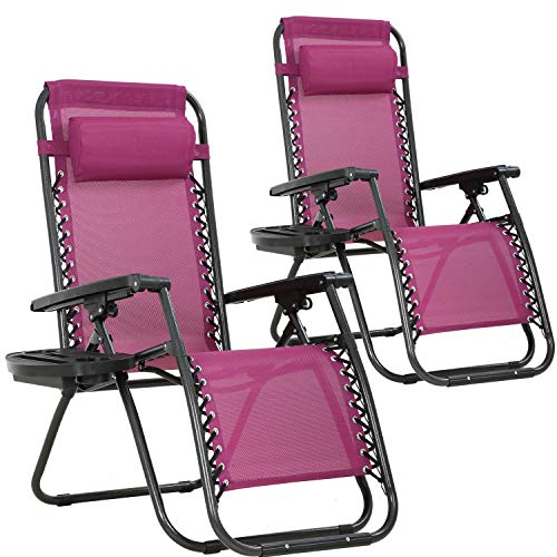 FDW Zero Gravity Chair Patio Chairs Set of 2 Lawn Chair Outdoor Chair Anti Recliner Chair Deck Chairs Folding Lounge Chair Camping Chairs Beach Chairs Pool Chair