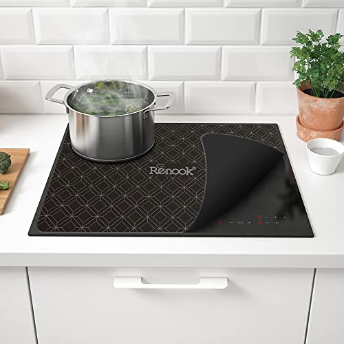 RENOOK induction cooktop protector-Food grade silicone Anti-scratch glass top induction mat, anti-slip multifunctional induction mat for cooktop-for Magnetic Stove(20.5''x30.7'')