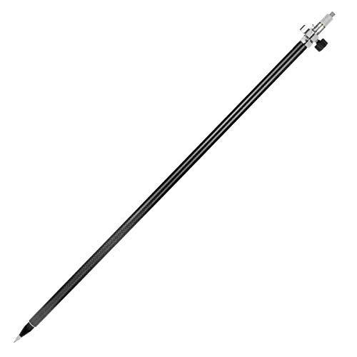 AdirPro 8.5-Foot Carbon Fiber Prism Pole with Fixed Adapter - Screw Lock - Dual Graduation - Strong & Lightweight GPS Pole - For Use with Prisms, Total Station, Targets & Rover Rod - GNSS Instruments