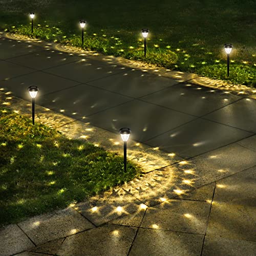URAGO Super Bright Solar Lights Outdoor Waterproof 10 Pack, Dusk to Dawn Up to 12 Hrs Solar Powered Outdoor Pathway Garden Lights Auto On/Off, LED Landscape Lighting Decorative for Walkway Patio Yard