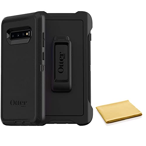 OTTERBOX Defender Series SCREENLESS Edition Case for Galaxy S10+ Plus - Includes Cleaning Cloth - Eco-Friendly Packaging - Black
