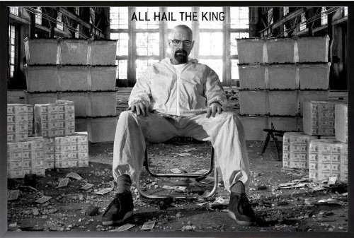 Framed Breaking Bad - All Hail The King 36x24 Wood Framed Poster Art Print