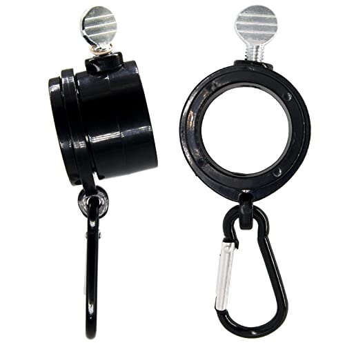 Uelfbaby Flag Pole Mounting Ring Clip 1.25-Inch Diameter Rotating Mounting RingsPack of 2Black