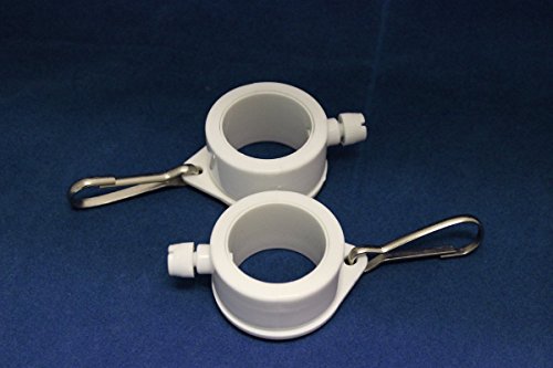 Flagline Mounting Rings (White)- Rotating (for 1 1/4 in Pole)