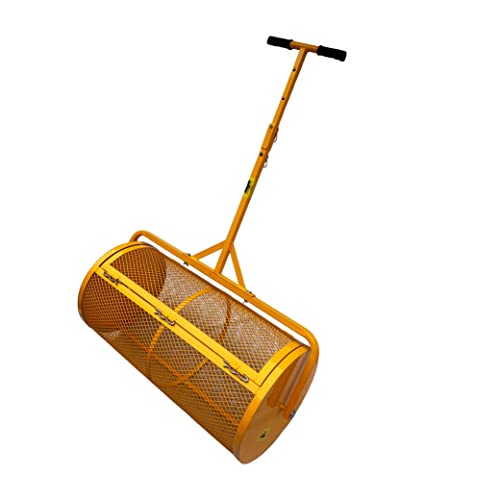 SIMPO 36 Push or Tow Peat Moss Spreader Compost Spreader Lawn & Garden Spreader (36" Width x 18" Diameter)