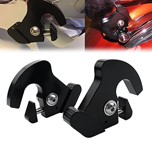 YIMOTO Motorcycle Black Detachable Rotary Sissy Bar Luggage Rack Latch Clips for Harley Davidson Softail Sportster 883 1200XL Touring Street Glide Electra Glide Road King