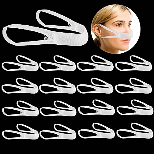 20 Pcs Elastic Nose Bandage, External Nasal Bandage Dressing Holder with High Absorption Capacity for Nose, White