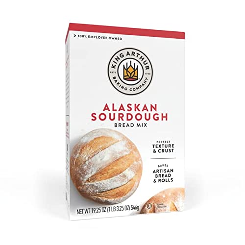 King Arthur Flour Alaskan Sourdough Bread Mix 19.25 OZ (546g), Bread Mix for Bread Machines or Oven Baked Bread.