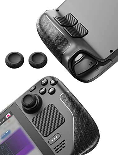 JSAUX Skin Stickers Set Compatible for Steam Deck, Steam Deck Anti-Slip Grip Stickers, Steam Deck Touchpad Protector, Steam Deck Thumb Grip Caps, Touch Front & Back Protector Set for Steam Deck