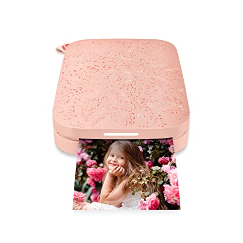 HP Sprocket Portable 2x3" Instant Photo Printer (Blush) Print Pictures on Zink Sticky-Backed Paper from your iOS & Android Device.