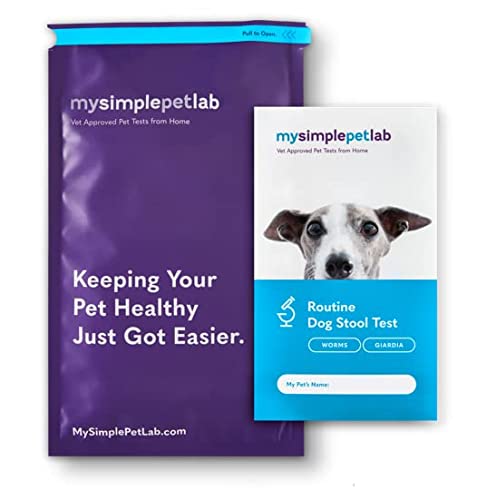 MySimplePetLab Routine Dog Stool Test Kit | Fast and Accurate Worms and Giardia Test for Dogs | Mail-in Stool Sample Kit Dog Health Test for Early Detection and Treatment of Intestinal Parasites