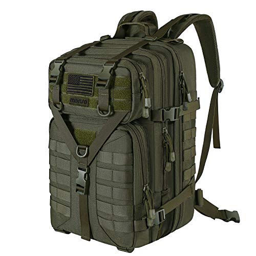 MOSISO 50L Tactical Backpack, Large Men 3 Day Assault Rucksack Military Daypack,Army Green