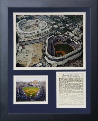 Yankee Stadium- Old and New Historical Collectible | Framed Photo Collage Wall Art Decor - 12"x15" | Legends Never Die, Model: 11127U