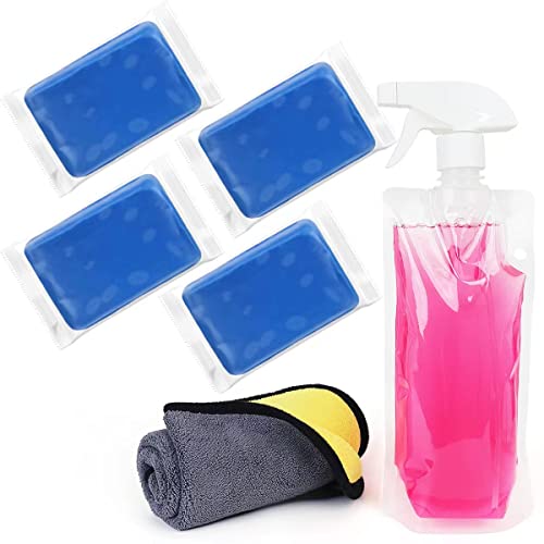 Car Clay Bars Auto Detailing 4 Pack with Lubricant Tablets 8 Pack,Include Portable Spray Bottle and Micro-Fiber Towel,for Car Wash Car Detailing Clean