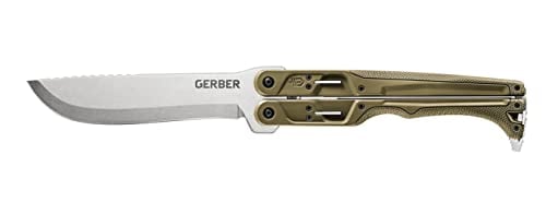 Gerber Gear DoubleDown - Folding Machete for Camping & Hunting Gear - Green/Stone