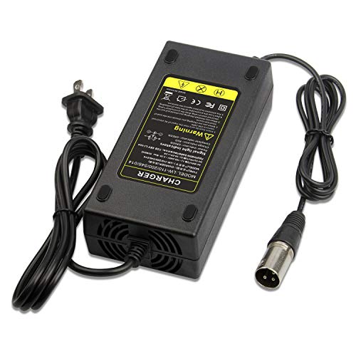 TJPOTO Replacement New Electric Bike Ebike 48V Lithium Battery Charger 3 pin XLR Plug 54.6V 2A 13S