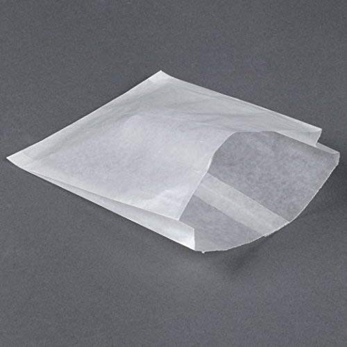 Dry Waxed Paper Bag, 1000 Gusseted Glassine Lined Paper Gourmet Bags 6 x 7 x 3/4, (1000)