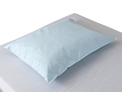 Medline Disposable Tissue/Poly Pillowcases, 21" x 30", Blue (Pack of 100)