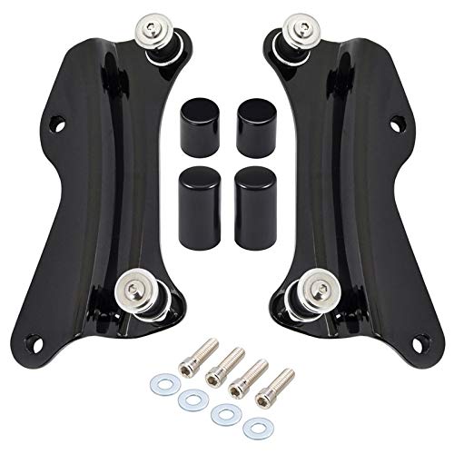 Amazicha Vivid Black 4 Point Docking Hardware Kit , 4 PCS Docking Hardware Covers Compatible for Harley Davidson Touring Street Glide Electra Glide Road Glide Road King 2014-2023