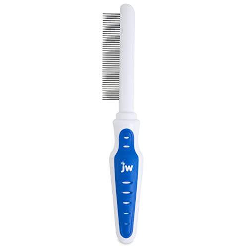 JW Pet GripSoft Cat Comb - Medium & Long Haired Cat Brush for Shedding & Tangle Removal