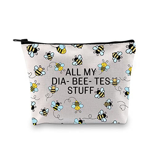 XYANFA Bee Diabetes Bag Type 1 Type 2 Diabetic Medical Bag Supply Storage Diabetes Organization All My Diabeetes Stuff (All My Diabeetes Stuff)