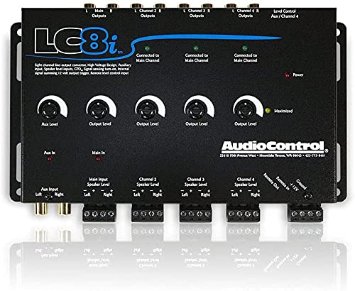 AudioControl LC8i Black Eight Channel Line Output Converter with Auxiliary Input