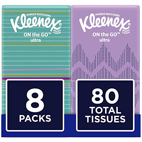 Kleenex On-The-Go Facial Tissues, 10 Tissue - 8 ct
