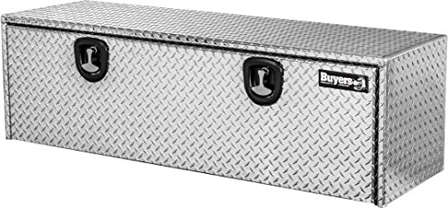 Buyers Products 1705115 Diamond Tread Aluminum Underbody Truck Box with T-Handle Latch, 18 x 18 x 60 Inch
