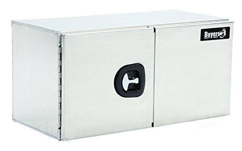 Buyers Products 1705345 Smooth Aluminum Underbody Truck Box with Barn Door, 24 x 24 x 60 Inch