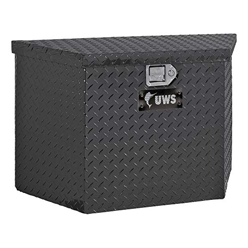 UWS EC20442 49-Inch Gloss Black Heavy-Wall Aluminum Trailer Tongue Tool Box, RigidCore Lid