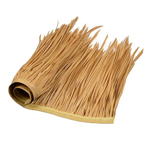 KoKoWill Mexican Style Straw Roof Thatch  79 x 20 Artificial Palm Thatch Rolls Tiki Bar Hut Grass Duck Boat Blinds Grass Runner Palapa Thatch Roofing for Garden Patio Decor-Deep Yellow