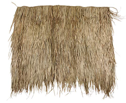 amaZulu Inc. Mexican Straw Roof Thatch (6 Pack)  4 x 4 Palm Thatch Rolls | Duck Blind Grass | Tiki Hut Thatch | Duck Boat Blinds | Palapa Thatch Roofing | Thatch Roofing for Tiki Bar Huts