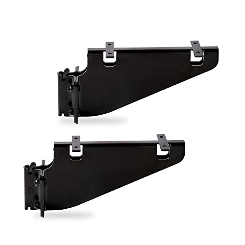 AUTOAlkins 2 Pack E-Track Fixed Shelf Track Brackets for Trailer, Truck, Warehouse, E Track Accessories for Enclosed Trailer (2 Pack-Black)