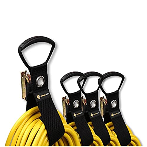 4-pack, DC Cargo Mall Extension Cord Organizer for E-Track  Keep Cords, Cables, and Hoses Organized On E-Track - 17 Hook & Loop Closure Keeps Cables Secure  E-Track Accessories