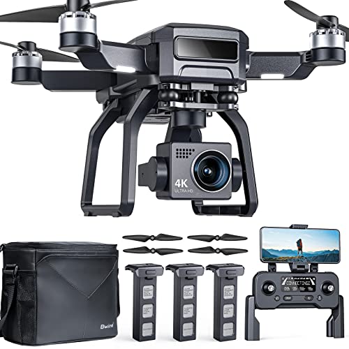 Bwine F7 GPS Camera Drone with FAA Certification Completed for Adults 4K Night Vision, 3-Axis Gimbal, 2 Miles Long Range, 75 Mins Flight Time Professional Drone with 3 Battery, Auto Return+Follow Me+Fly Around+Beginner Mode