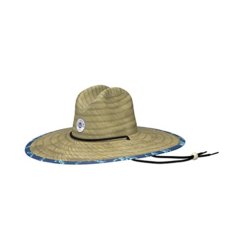 HUK Men's Standard Straw, Wide Brim Fishing & Beach Hat, Palm Wash-Set Sail, One Size