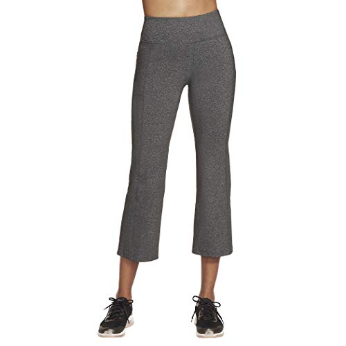 Skechers Women's GO Walk High Waisted Crop Pant, Heathered Gray, X-Large